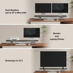 Monitor Stand Acrylic Riser for PC Laptop Oak