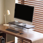 Monitor Stand Acrylic Riser for PC Laptop Oak