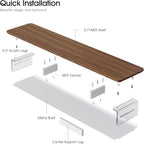 Monitor Stand Acrylic Riser for PC Laptop Oak