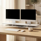 Monitor Stand Acrylic Riser for PC Laptop Oak