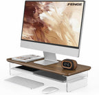 Monitor Stand Acrylic Riser for PC Laptop Oak