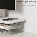 Monitor Stand Acrylic Riser for PC Laptop Oak