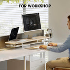 Monitor Stand Acrylic Riser for PC Laptop Oak