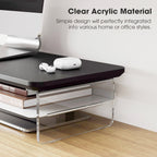 Monitor Stand Acrylic Riser for PC Laptop Oak