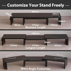 Monitor Stand Riser Adjustable Length Angle Ergonomic Desk