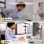 Monitor Stand Riser Adjustable Length Angle Ergonomic Desk