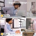 Monitor Stand Riser Adjustable Length Angle Ergonomic Desk