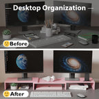 Monitor Stand Riser Adjustable Length Angle Ergonomic Desk