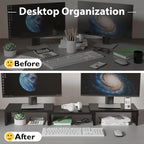 Monitor Stand Riser Adjustable Length Angle Ergonomic Desk