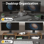 Monitor Stand Riser Adjustable Length Angle Ergonomic Desk