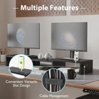 Monitor Stand Riser Adjustable Length Angle Ergonomic Desk