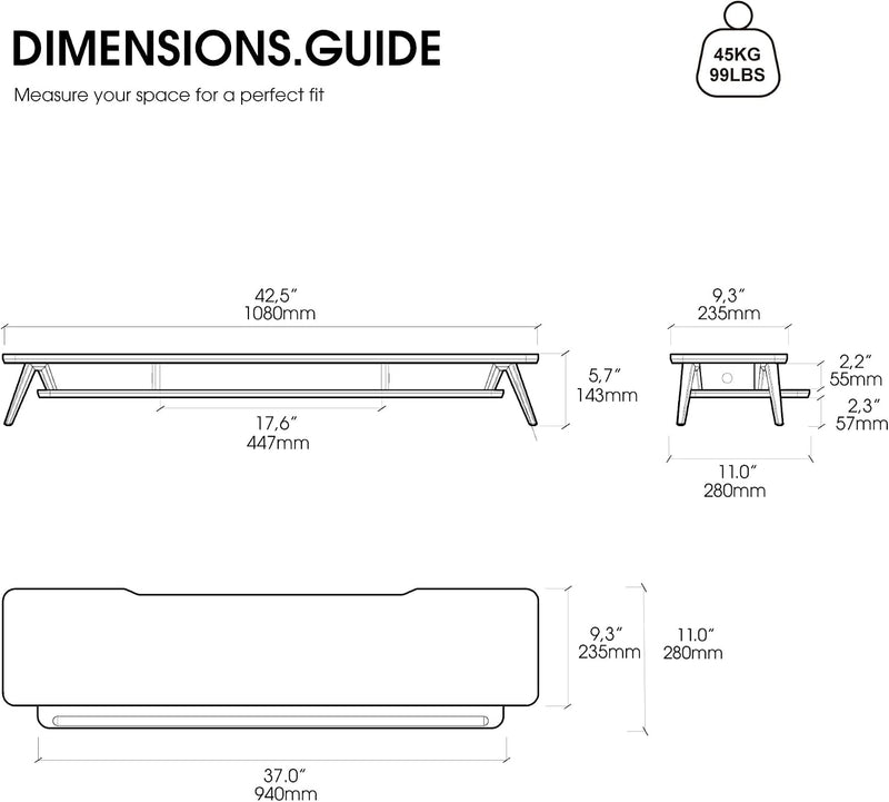 Monitor Stand Riser for Laptop PC TV Desk