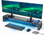 Monitor Stand Riser Wireless Charging 3 USB Ports