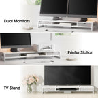 Monitor Stand with 2 PC Drawers 108CM Large