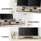 Monitor Stand with 2 PC Drawers 108CM Large