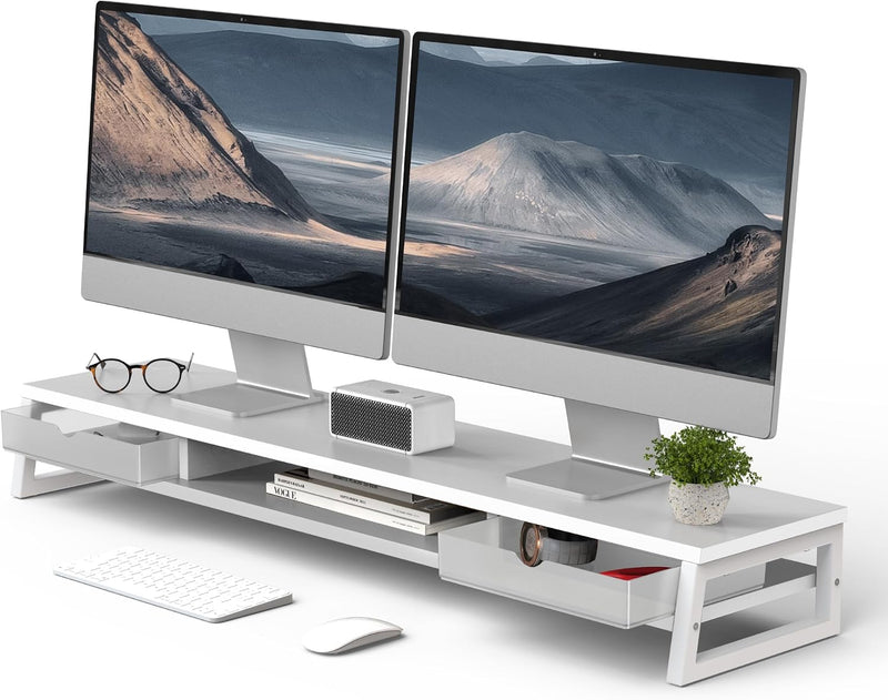 Monitor Stand with 2 PC Drawers 108CM Large