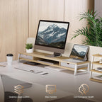 Monitor Stand with 2 PC Drawers 108CM Large