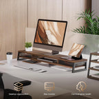 Monitor Stand with 2 PC Drawers 108CM Large