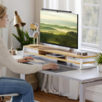 Monitor Stand with 2 PC Drawers 108CM Large