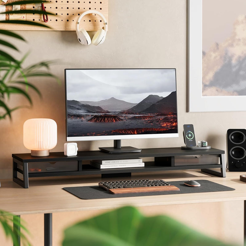 Monitor Stand with 2 PC Drawers 108CM Large