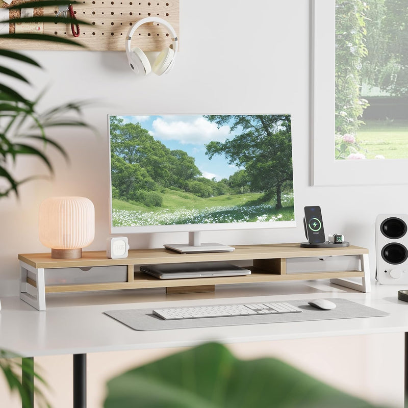 Monitor Stand with 2 PC Drawers 108CM Large