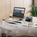 Monitor Stand with 2 PC Drawers 108CM Large