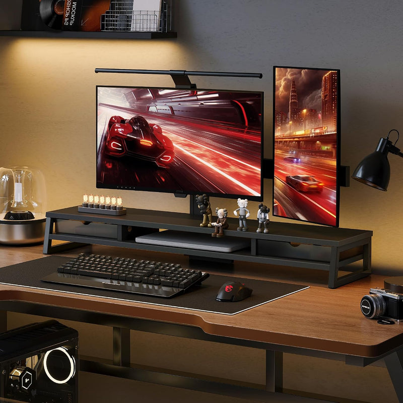 Monitor Stand with 2 PC Drawers 108CM Large