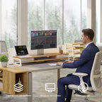 Monitor Stand with 2 PC Drawers 108CM Large