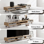 Monitor Stand with 2 PC Drawers High Adjustable
