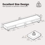 Monitor Stand with 2 PC Drawers High Adjustable