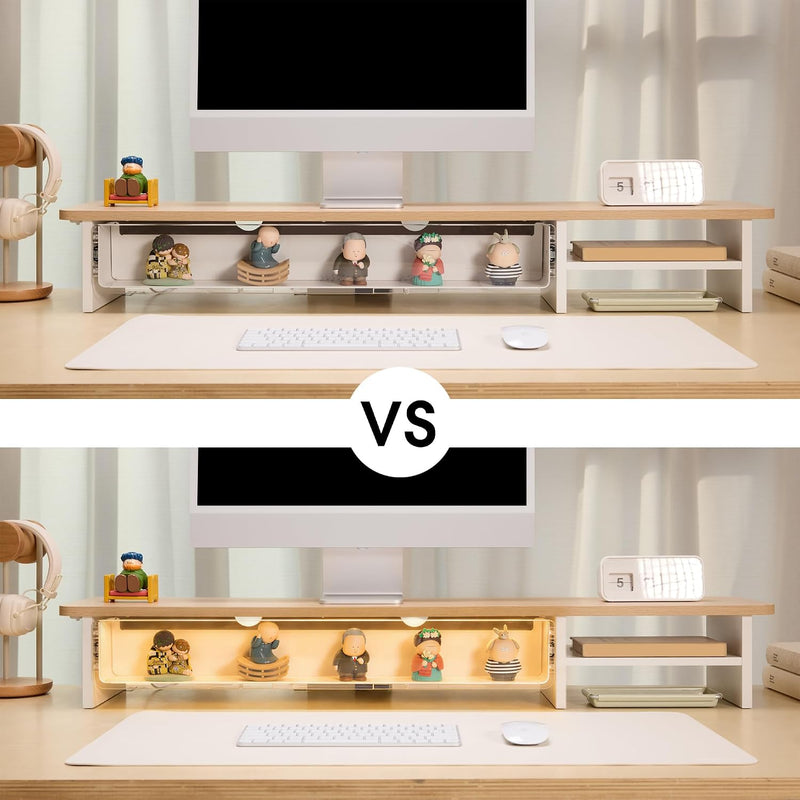 Monitor Stand with Drawers Blind Box Storage Space