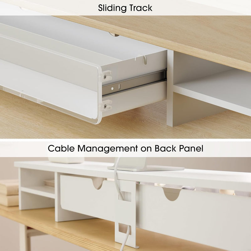 Monitor Stand with Drawers Blind Box Storage Space