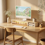 Monitor Stand with Drawers Blind Box Storage Space