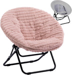 Round Chair Comfy Folding Accent Bedroom