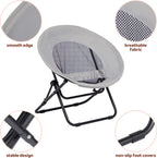 Round Chair Comfy Folding Accent Bedroom