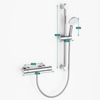 Morado Thermostatic Shower Mixer Wall Mounted Bar Tap
