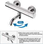Morado Thermostatic Shower Mixer Wall Mounted Bar Tap