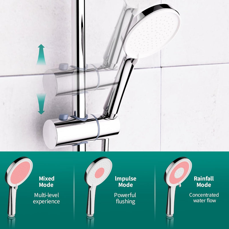 Thermostatic Shower Mixer Wall Mounted Bar Tap