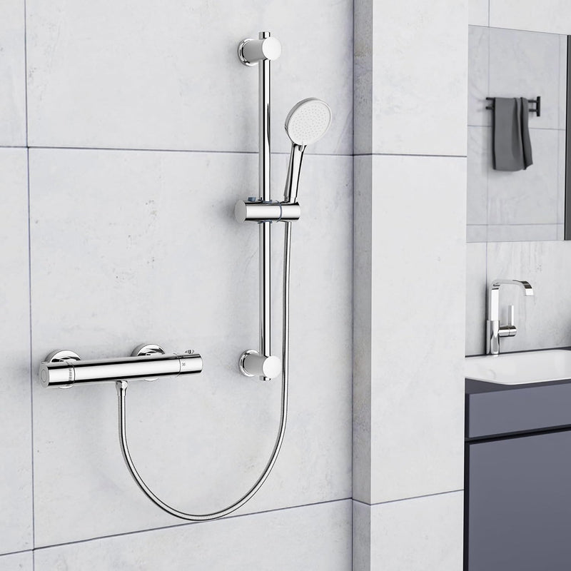 Thermostatic Shower Mixer Wall Mounted Bar Tap