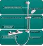 Morado Thermostatic Shower Mixer Wall Mounted Bar Tap