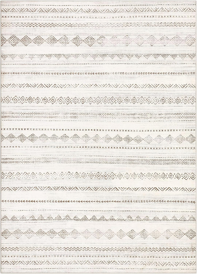 Moroccan Area Rug Washable Camel for Living Room