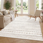 Moroccan Area Rug Washable Camel for Living Room