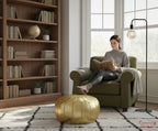 Moroccan Pouffe Pouf Footrest Footstool Ottoman Faux Leather