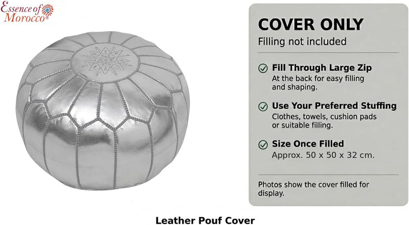 Moroccan Pouffe Pouf Footrest Footstool Ottoman Faux Leather