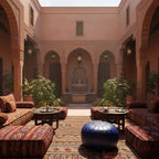 Moroccan Pouffe Pouf Footrest Footstool Ottoman Real Leather