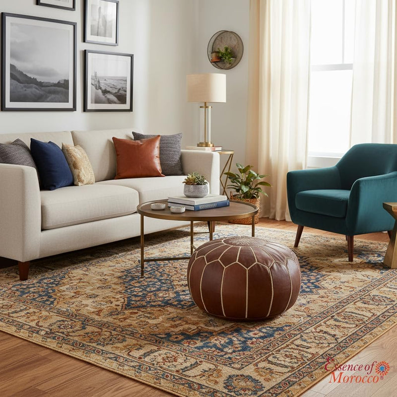 Moroccan Pouffe Pouf Footrest Footstool Ottoman Real Leather