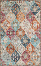 Moroccan Washable Trellis Area Rug Non-Slip Bedroom