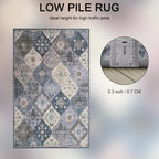Moroccan Washable Trellis Area Rug Non-Slip Bedroom