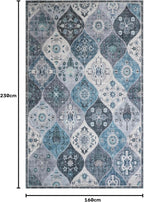 Moroccan Washable Trellis Area Rug Non-Slip Bedroom