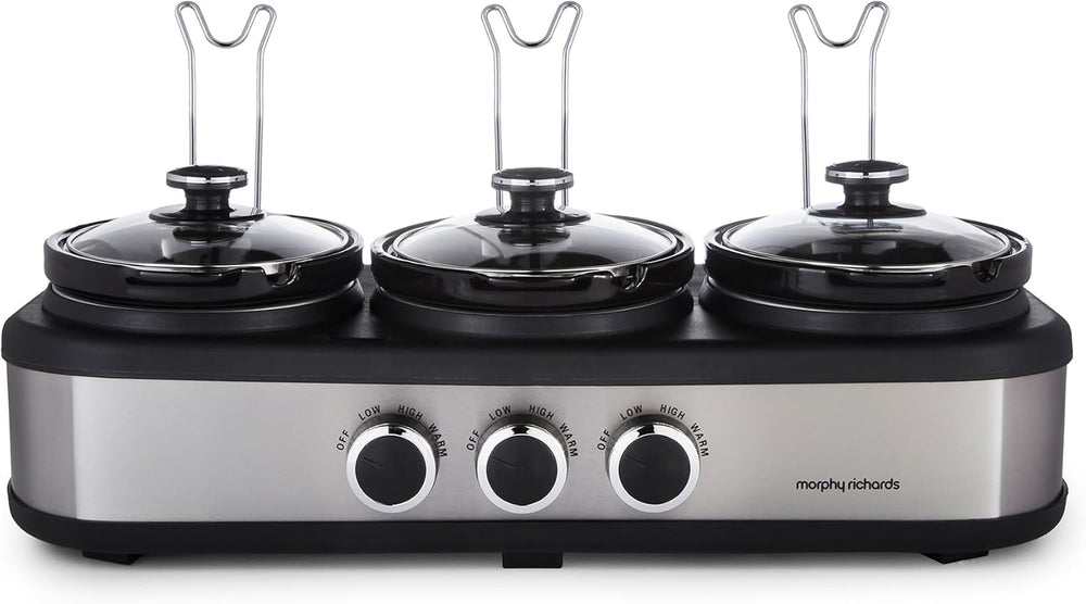 Morphy Richards 3.9L Trioserve Three Pot Slow Cooker